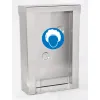 Průhledné akrylátové čelo zásobníku INOX 392 mm pro snadnou kontrolu obsahu  Zásobník INOX 392 mm – akrylátové čelo pro vizuální kontrolu čepic