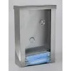 Pracoviště BOZP vybavené dávkovačem INOX pro rychlý odběr roušek Dávkovač INOX jako součást bezpečného a čistého pracovního prostoru
