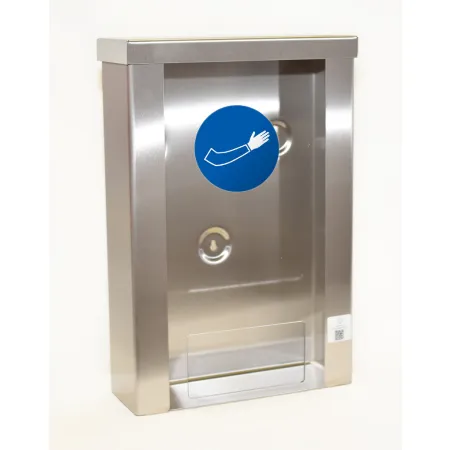 Dozownik INOX 392 mm na zarękawki jednorazowe z otworem 002 INOX 392 mm – pojemnik na zarękawki z otworem 002