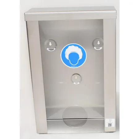 Zásobník INOX 392 mm s otvorem 001 pro výdej jednotlivých čepic Nástěnný zásobník INOX 392 mm – varianta s otvorem 001