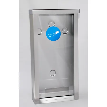 Nástěnný box 517 mm na rukávníky pro hygienické a průmyslové provozy  Nástěnný box INOX 517 mm pro hygienický výdej jednorázových rukávníků