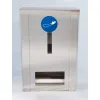 Nerezový box INOX 392 mm pro bezpečné uložení a výdej jednorázových rukávníků  Nástěnný box INOX 392 mm pro hygienický výdej jednorázových rukávníků