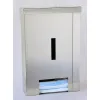Nerezový dávkovač 392 mm s dolním otvorem 003 pro rychlý odběr roušek  Dávkovač INOX 003 – efektivní výdej roušek pro pracoviště s vysokou frekvencí
