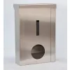 Ergonomický výdejní otvor zásobníku INOX 392 mm pro snadný odběr návleků INOX 392 mm – pohodlný výdej jednorázových návleků na obuv