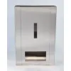 Kartáčovaná nerezová ocel INOX v dávkovači 392 mm – hygienické a odolné provedení  INOX 392 mm – detail kvalitního zpracování nerezového dávkovače