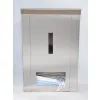 Profesionální dávkovač INOX 392 mm používaný ve zdravotnických a průmyslových hygienických zónách Dávkovač roušek INOX 392 mm pro zdravotnictví a BOZP prostředí