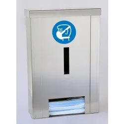 Nástěnný dávkovač na jednorázové roušky 392 mm s plným čelem INOX Nerezový dávkovač INOX 392 mm pro hygienické vydávání Nástěnný dávkovač na jednorázové roušky 392 mm s plným čelem INOX Nerezový dávkovač INOX 392 mm pro hygienické vydávání