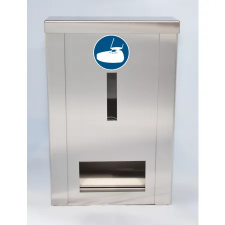 Nástěnný dávkovač INOX 392 mm na jednorázové návleky na obuv – plné nerezové čelo  INOX 392 mm – profesionální dávkovač