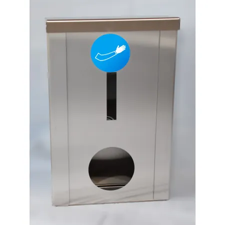 Nástěnný dávkovač INOX 392 mm na jednorázové rukávníky pro hygienické provozy  Dávkovač INOX 392 mm na jednorázové rukáv