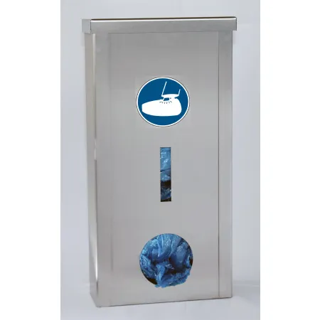 Dávkovač INOX 517 mm na návleky na obuv s kulatým otvorem 001  INOX 517 mm – dávkovač na návleky s otvorem 001