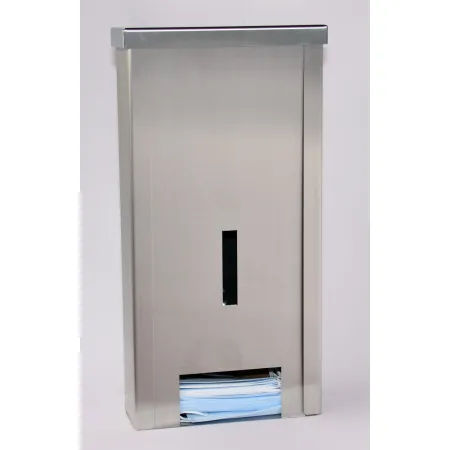Dávkovač na jednorázové roušky 517 mm – nerezové čelo INOX, otvor 002 nebo 003