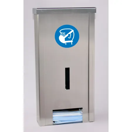 Dávkovač na jednorázové roušky 517 mm – nerezové čelo INOX, otvor 002 nebo 003