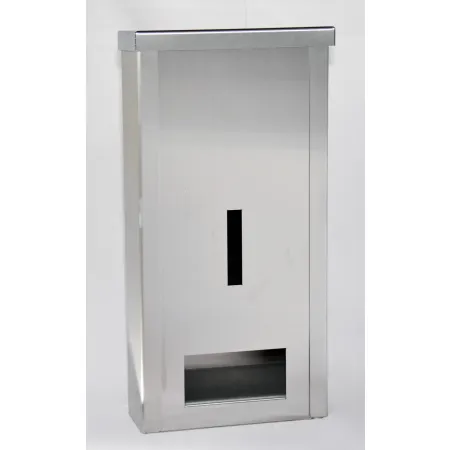 Dávkovač na jednorázové roušky 517 mm – nerezové čelo INOX, otvor 002 nebo 003