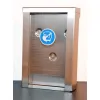 Kombinace nerezové oceli a akrylu v dávkovači 392 mm pro moderní provozy  Moderní dávkovač INOX 392 mm – design vhodný pro zdravotnictví i průmysl