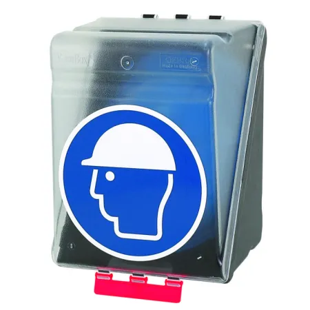 SecuBox Maxi – průhledné víko umožňuje okamžitou vizuální kontrolu obsahu bez otevírání. SecuBox Maxi – okamžitý přehled o uložených ochranných prostředcích