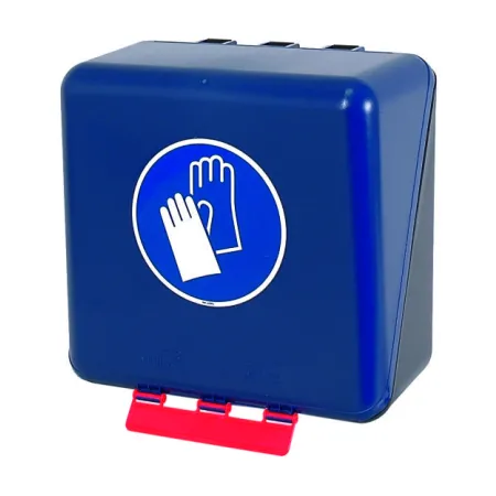 Modrý box SecuBox Midi – odolný proti dezinfekčním prostředkům a mechanickému poškození.