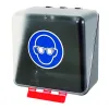 Průhledný box SecuBox Midi umožňuje okamžitý přehled o uložených ochranných pomůckách.
