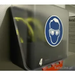 SecuBox Midi4 – transparentní box z ABS pro čtyři páry ochranných brýlí OOPP s pěnovou vložkou. SecuBox Midi4 – transparentní box z ABS pro čtyři páry ochranných brýlí OOPP s pěnovou vložkou.
