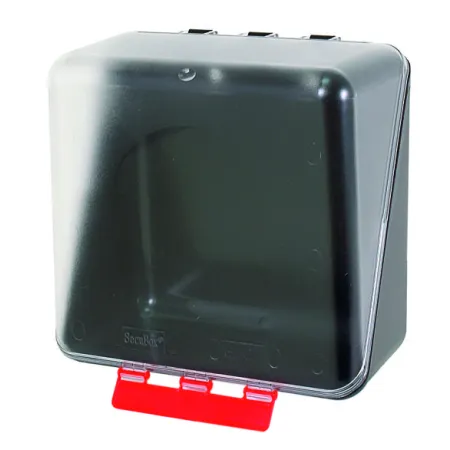 SecuBox Midi – transparentní box z ABS pro hygienické ukládání osobních ochranných prostředků