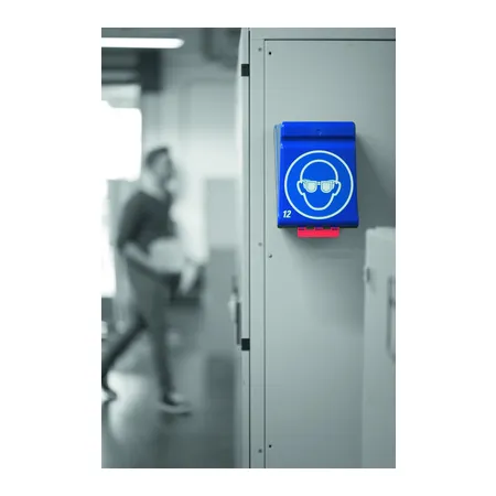 SecuBox Maxi12 – vnitřní prostor pro 12 párů ochranných brýlí, odolný box z ABS pro průmyslové provozy.