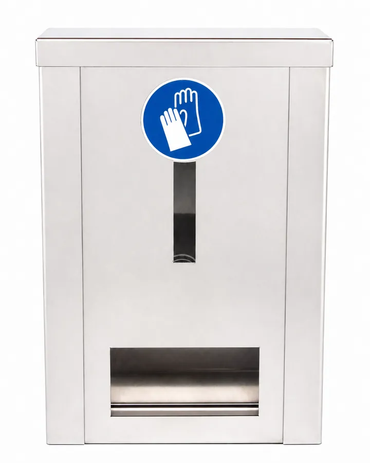 Nástěnný dávkovač INOX – volné rukavice, GloveSafe · výdej po jednom kusu Nástěnný dávkovač INOX – volné rukavice, GloveSafe · výdej po jednom kusu