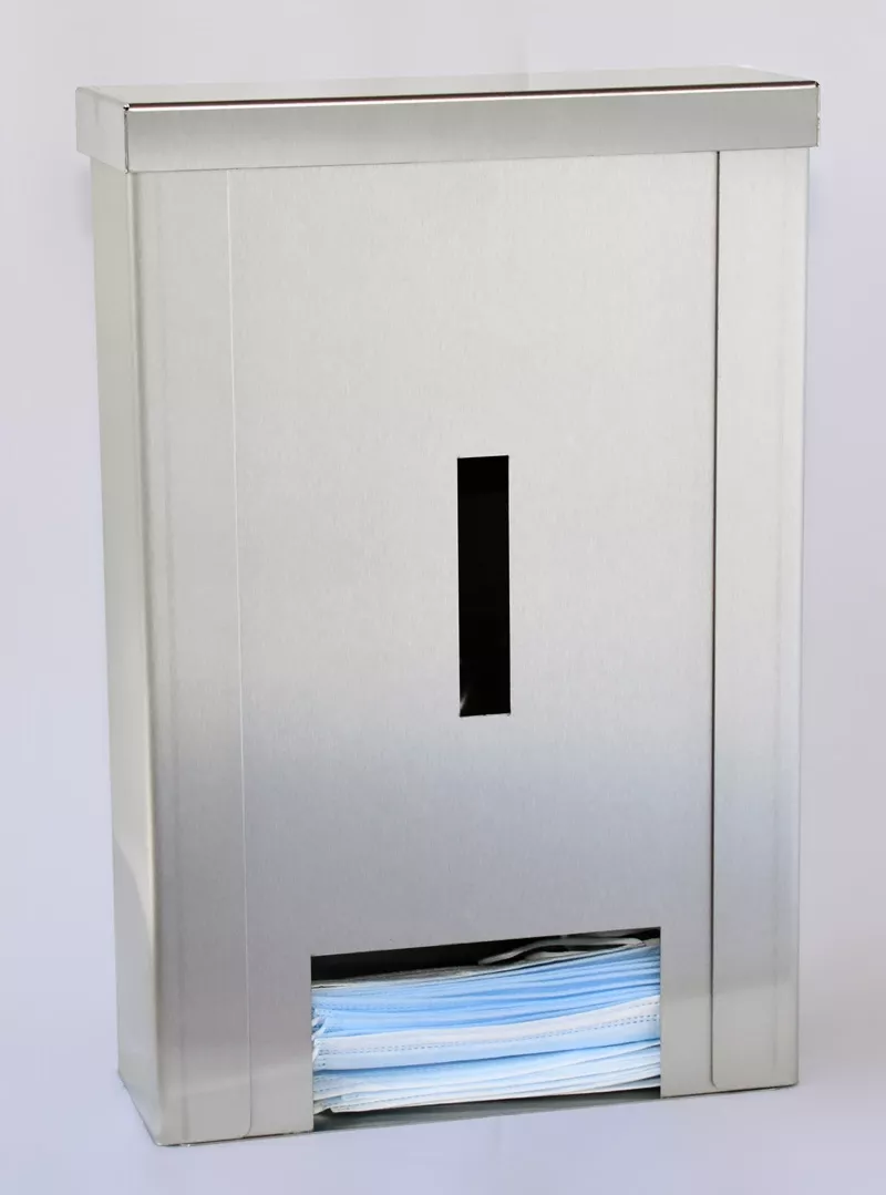MaskSafe INOX – roušky – MaskSafe INOX 392 – nerezový nástěnný dávkovač jednorázových roušek MaskSafe INOX – roušky – MaskSafe INOX 392 – nerezový nástěnný dávkovač jednorázových roušek