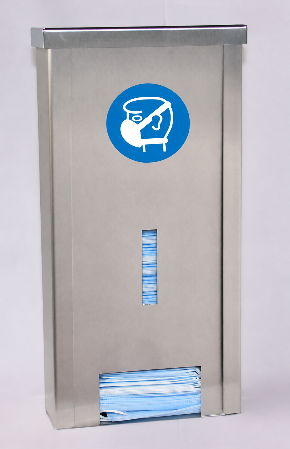 MaskSafe INOX 517 – nerezový dávkovač na roušky s kontrolním okénkem, ESS04MS003