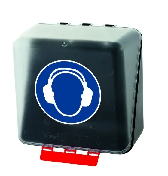 SecuBox Midi transparentní 4202200 – nástěnný zásobník, ochrana sluchu