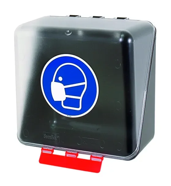 SecuBox Midi transparentní 4205200 – nástěnný zásobník, ochrana dýchacích cest