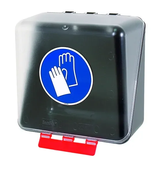 SecuBox Midi transparentní 4208200 – nástěnný zásobník, ochrana rukou