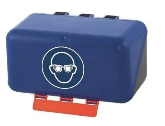 SecuBox Mini modrý 4101100 – nástěnný zásobník s piktogramem ochrana zraku