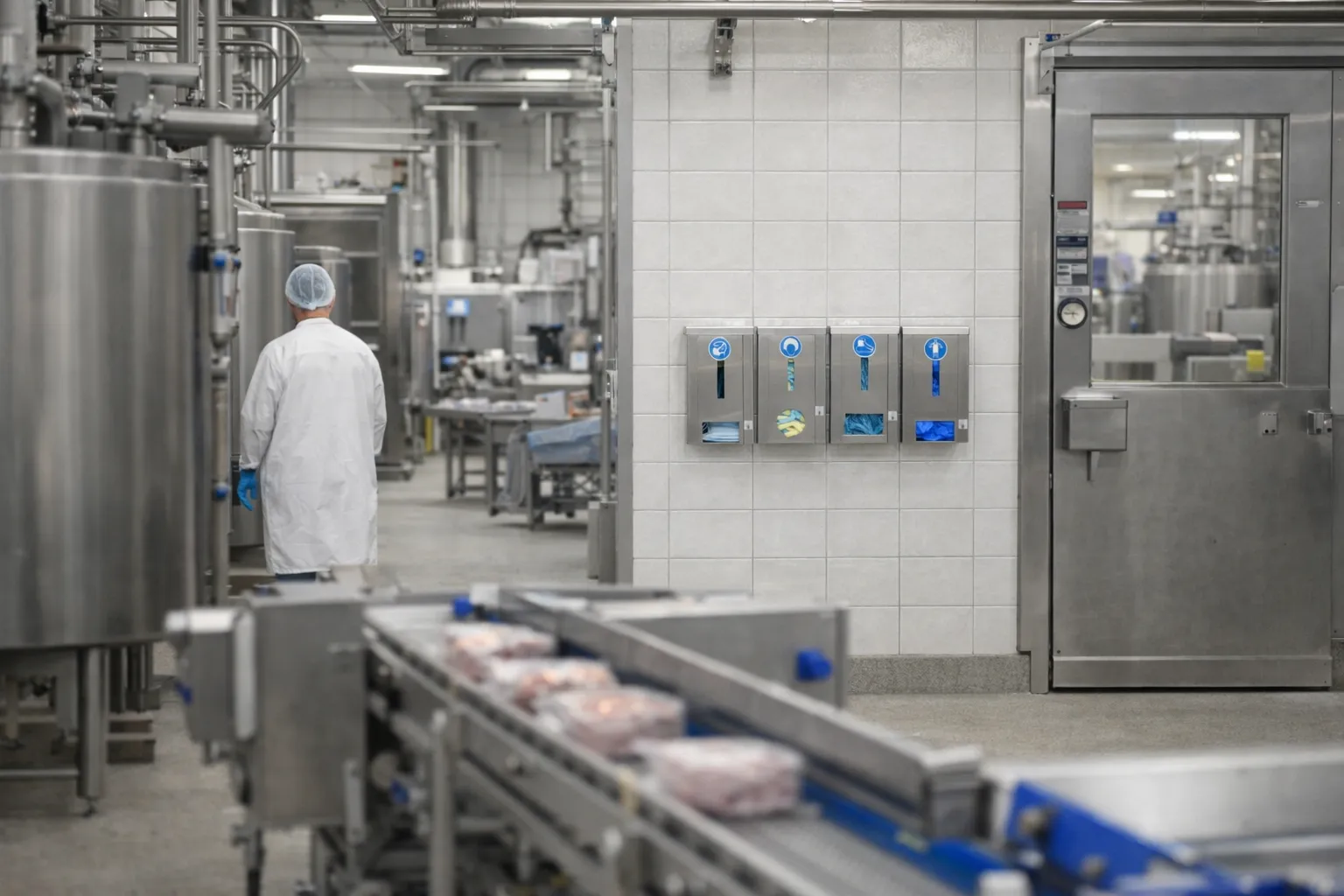 Sada 4 dávkovačů INOX 392 mm – stanice OOPP v jedné nabídce